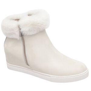 LINEA PAOLO Flossie Faux Fur Bootie In Ivory Camo